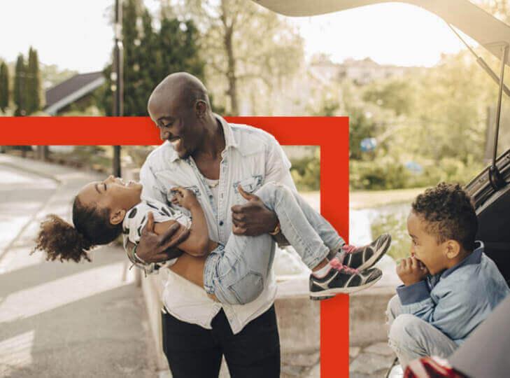 Man and Children